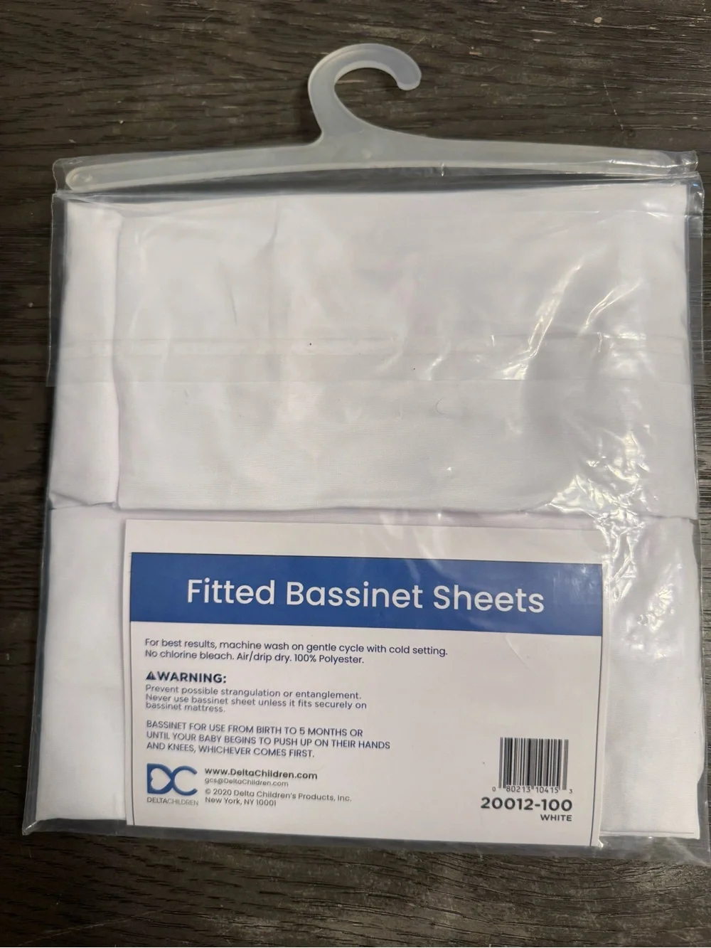 Delta Children White Fitted Bassinet Sheets - 2 Pack